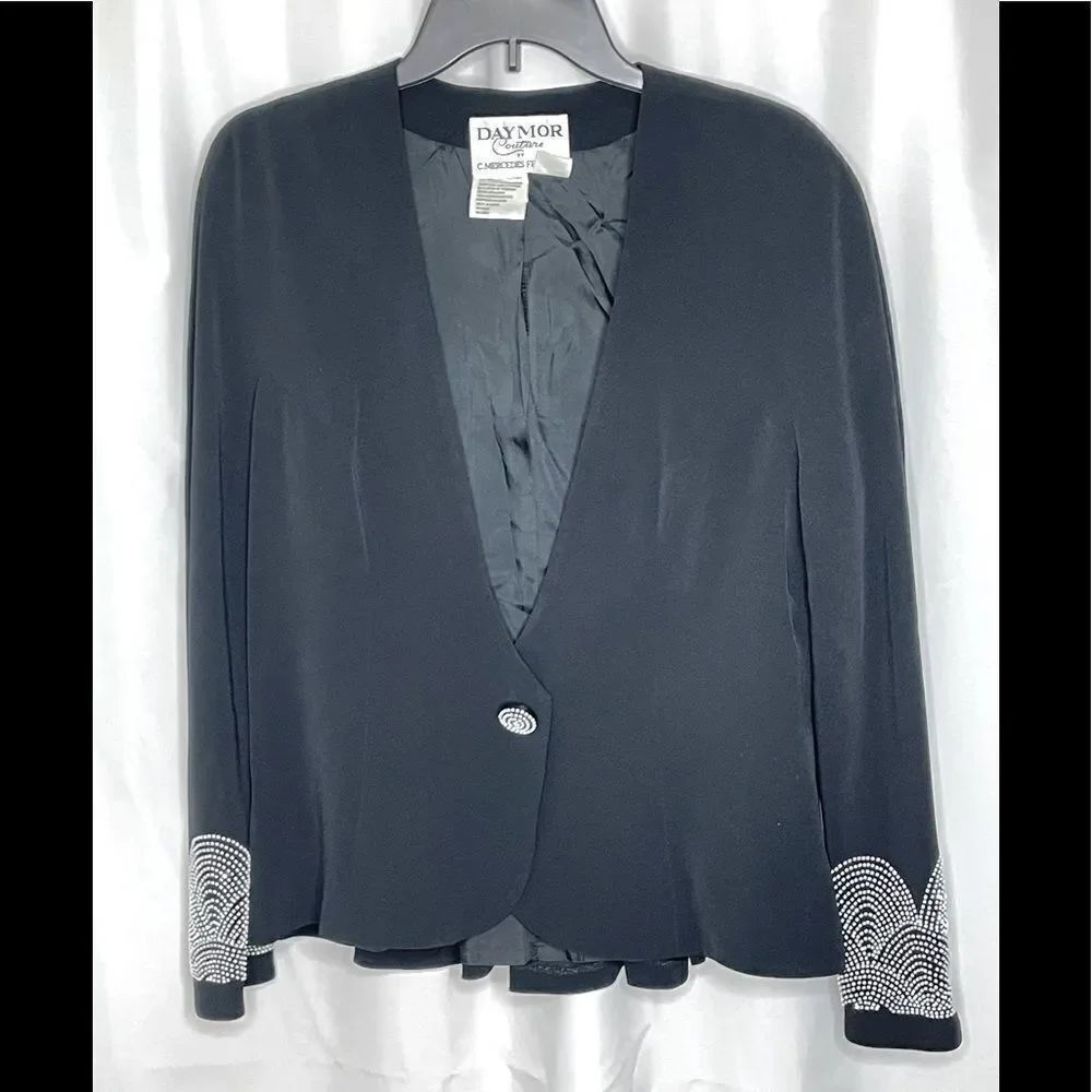 Vintage Day Mor Couture Beaded Trim Jacket 12